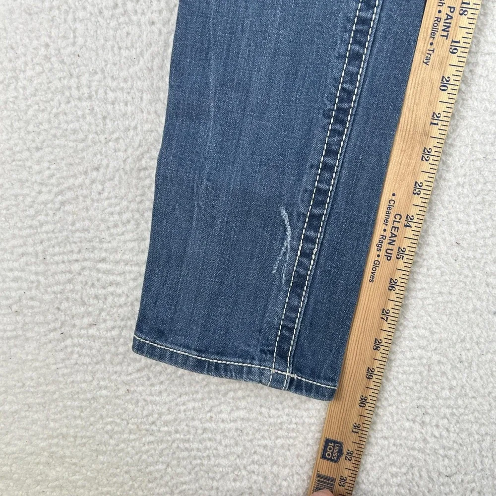 Miss Me‎ Jeans Womens 28 Straight Leg Embellished Flap Pockets Y2K Angel Wings - Picture 14 of 16